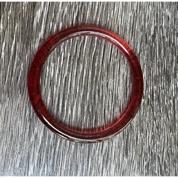 Vintage Red Roman Glass Bangle Bracelet women’s sz 8.5” Quality Bracelet - Picture 2 of 8